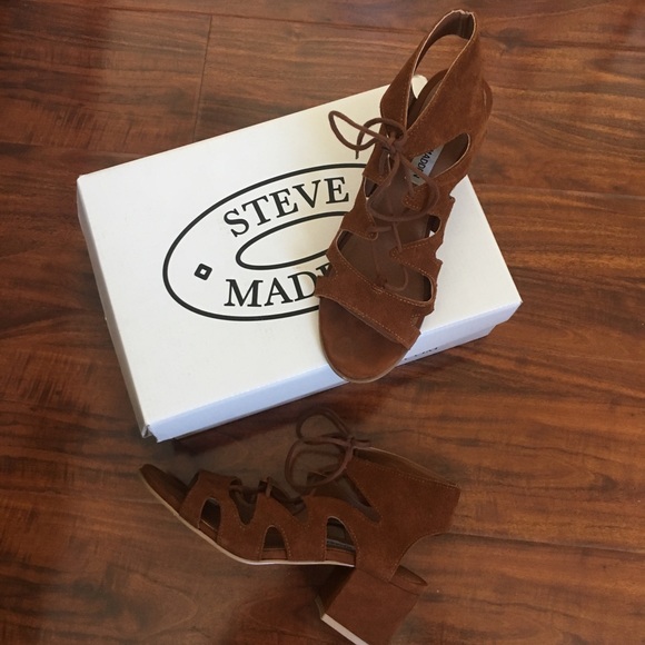 Steve Madden Shoes - Steve Madden Lace Up Sandals Size 8 Brown